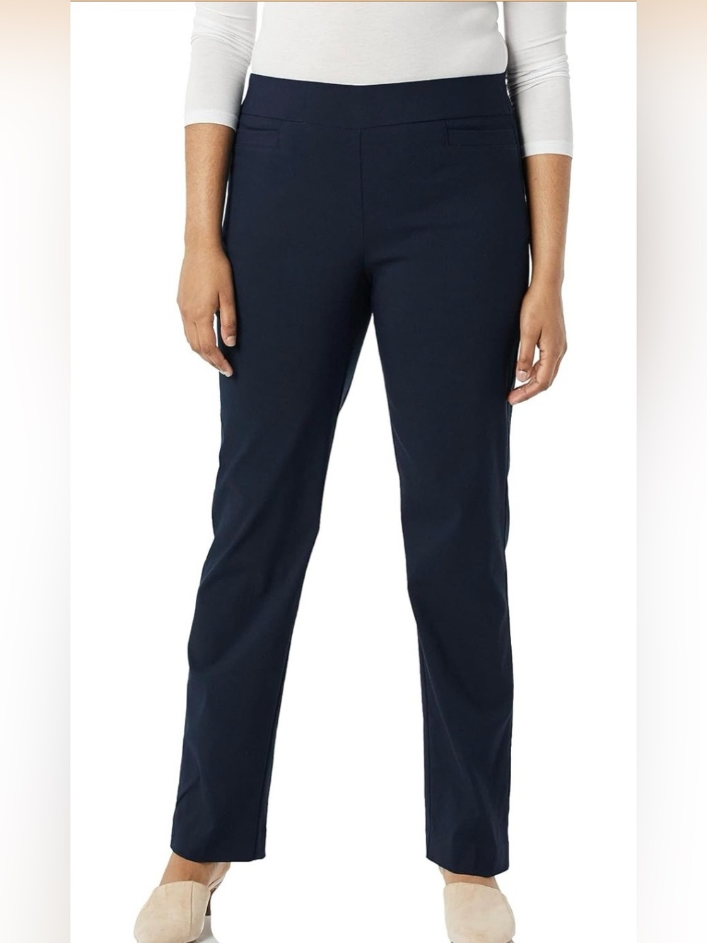 NWT Briggs Navy Pull On Comfort Waistband Dress Pants Size 12